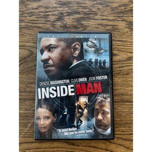 Inside Man 2006 DVD Thriller Denzel Washington Clive Owen Jodie Foster Pre-Owned
